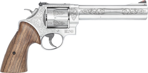 Picture of S&W Model 629 Engraved Handgun .44 Mag/.44 Spl 6rd Capacity 6.5" Stainless Barrel Walnut Grips 14784