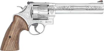 Picture of S&W Model 629 Engraved Handgun .44 Mag/.44 Spl 6rd Capacity 6.5" Stainless Barrel Walnut Grips 14784