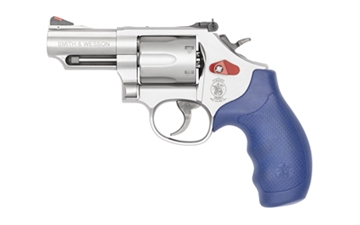 Picture of SMITH AND WESSON & WESSON MODEL 66 COMBAT MAGNUM 357 MAG 2.75IN BARREL 6RD SS/SATIN ENGRAVED AMERICA 250 LIMITED EDITION 14958 14958
