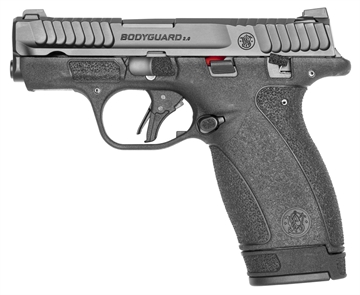 Picture of Smith & Wesson Bodyguard 2.0, Striker Fired, Polymer Frame Pistol, Micro-Compact, 380 ACP, 2.75" Barrel, Armornite Finish, Black, Bright Dot Front Sight with Tritium Insert, U-Notch Rear Sight, Flat Face Trigger, Manual Thumb Safety, 2 Magazines, (1)-12 Round and (1)-10 Round 13926