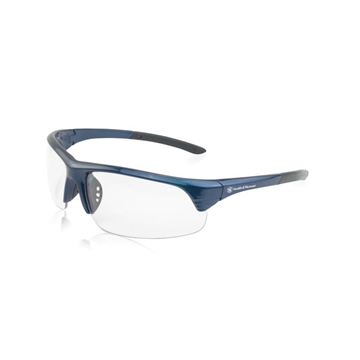 Picture of Smith & Wesson Corporal Shooting Glasses Half Frame Blue with Clear Lens 110164