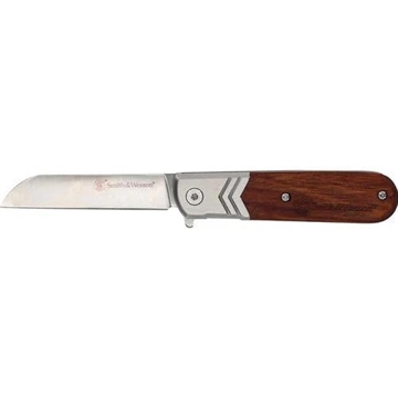Picture of Smith & Wesson Executive Spring Assist Barlow Knife 2 3/4" Blade Wood Handle 1179950 661120265405