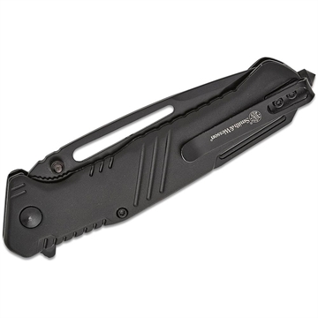Picture of Smith & Wesson Extreme Ops Folding Knife 3-1/2" Tanto Blade Black with Glass Breaker Box 1209518