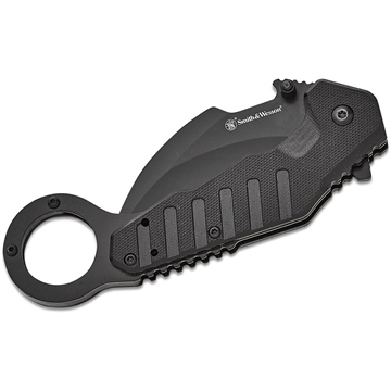 Picture of Smith & Wesson Extreme Ops Karambit Assisted Folding Knife 3" Hawkbill Blade Black 1205008 661120750352