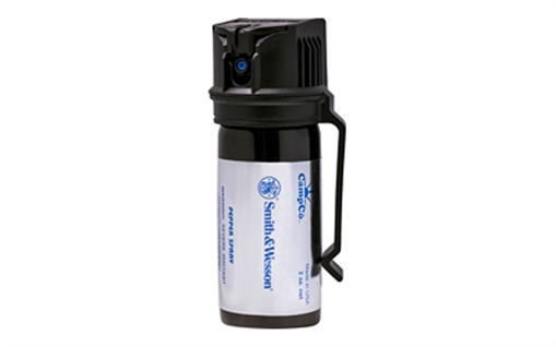 Picture of Caliber Gourmet Smith and Wesson Pepper Spray, 2oz, Flip Top Safety, Clip, Black SWP-1300