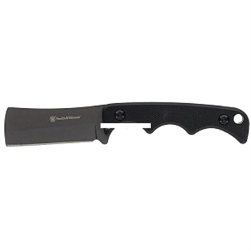 Picture of Smith & Wesson H.R.T. Cleaver Neck Fixed Knife 2" Cleaver Blade Black with Nylon Sheath 1193152