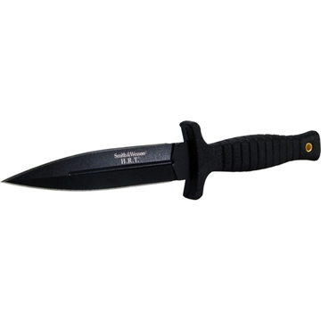 Picture of Smith & Wesson H.R.T. False Edge Fixed Knife 4-7/10" Dagger Blade Black SWHRT9BFCP