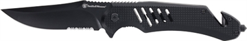 Picture of S&W KNIFE EXTREME OPS 3.5" FOLDER W/STRAP CUTTER BLACK 1215364