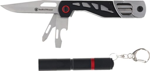 Picture of S&W KNIFE MULTITOOL KNIFE & LIGHT COMBO BLK PROMO Q3 25'< 1227071