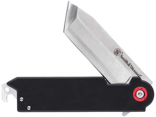 Picture of Smith & Wesson Knives Big Benji 3.50" Folding Plain Stainless Steel Blade 4.25" Black 1193144