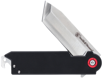 Picture of Smith & Wesson Knives Big Benji 3.50" Folding Plain Stainless Steel Blade 4.25" Black 1193144