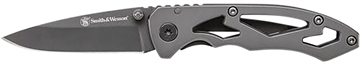 Picture of Smith & Wesson Knives Skeletonized 2.20" Folding Drop Point Plain Stainless Steel Blade 3.20" Handle Includes Pocket Clip CK400CP