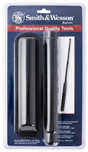 Picture of Smith & Wesson Knives Baton 24" Collapsible Black TPR Handle SWBAT24HCP