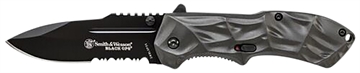 Picture of Smith & Wesson Knives Black Ops 3.40" Folding Tanto Plain 4034 SS Blade Aluminum Handle Includes Pocket Clip SWBLOP3CP