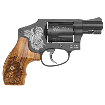 Picture of Smith & Wesson M442 Handgun 38 S&W Spl 5rd Capacity 1.875" Barrel Engraved Wood Grip USED 150785U
