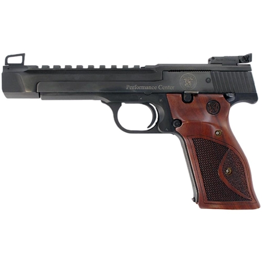 Picture of Smith & Wesson Model 41 Handgun 22 LR 10rd Magazine 5.5" Barre Black with Wood Grip Adjustable Sights Optic Ready DEMO 178031U