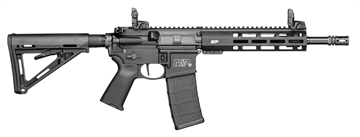 Picture of Smith & Wesson M&P 15, SBR, Semi-automatic Rifle, 223 Remington/556NATO, 11.5" Barrel, A2 Compensator, Anodized Finish, Black, 9" Free Float M-LOK Handguard, Magpul MOE Grip, Magpul Backup Flip Sights, Magpul MOE Stock, 30 Rounds, 1 Magazine 13493