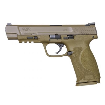 Picture of Smith & Wesson M&P 9 M2.0 Handgun 9mm 17/rd 5" Barrel FDE No Thumb Safety USED 11989U