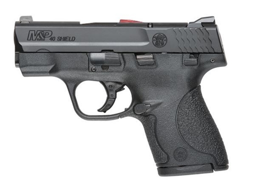 Picture of Smith & Wesson M&P Shield *CA Compliant Micro-Compact Frame 40 S&W 6+1/7+1, 3.10" Black Armornite Stainless Steel Barrel & Serrated Slide, Matte Black Polymer Frame & Grip 187020