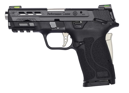 Picture of Smith & Wesson M&P Shield EZ Performance Center Sliver 9mm Luger 8rd Magazine 3.83" Ported Barrel Thumb Safety- USED 13225U