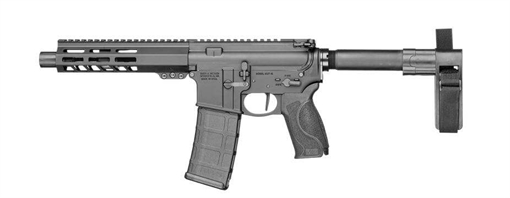 Picture of Smith & Wesson M&P15 223 / 5.56 NATO 7.50" Armornite Barrel 30+1, Fixed Arm Brace, Black Interchangeable Palmswell Grip Inserts, Manual Safety, Straight Buffer Tube, Optics Ready 13658