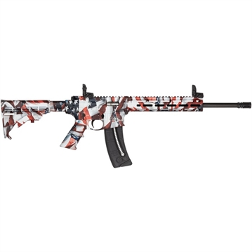 Picture of SMITH AND WESSON & WESSON M&P 15-22 SPORT 22LR 16.5IN BARREL 25RD FLAG PATTERN FOLDING MBUS SIGHTS 14714 14714