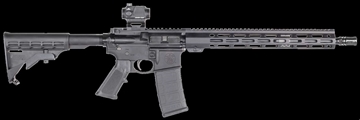 Picture of Smith & Wesson M&P 15, Sport III, Semi-automatic, AR, 223 Remington/556NATO, 16" Barrel, Anodized Finish, Black, A2 Grip, Included Crimson Trace Compact Red Dot Sight, Free Float M-LOK Handguard, Collapsible Stock, 30 Rounds, 1 Magazine 14207