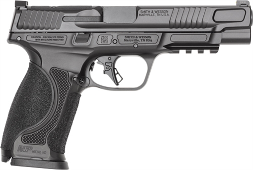 Picture of S&W M&P9 M2.0 Metal HD Handgun 9mm Luger 17rd Magazines(2) 5" Barrel Optic Ready NO Thumb Safety Black Steel Frame 14670 14670-SW