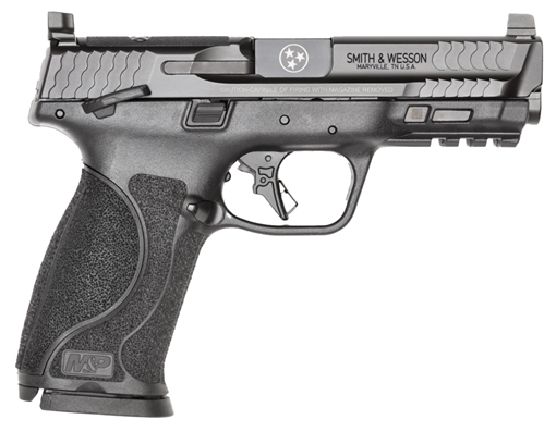 Picture of S&W M&P 9 M2.0 OR TN Logo Handgun 9mm Luger 17rd Magazines(2) 4.25" Barrel Thumb Safety Black 14122