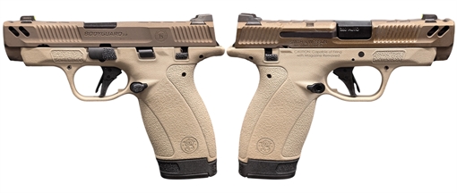 Picture of SMITH & WESSON PC BODYGUARD 2.0 CARRY COMP TWO TONE TAN 380ACP PISTOL 3.1" M.S 1-10RD, 1-12RD MAG 14417-2TT