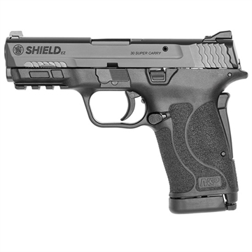 Picture of Smith & Wesson M&P M2.0 Shield EZ Micro-Compact Frame 30 Super Carry 10+1, 3.67" Black Armornite Stainless Steel Barrel & Serrated Slide, Matte Black Polymer Frame w/Picatinny Rail, Grip Safety 13459
