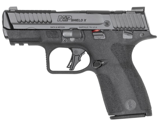 Picture of SMITH AND WESSON & WESSON SHIELD X 9MM 3.6IN BARREL 10RD BLACK TS MS TAC LOADED CHAMBER IND CA 14459 14459