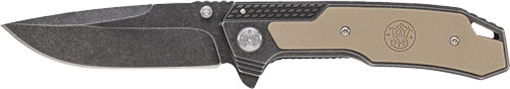Picture of S&W STONEWASH DROP POINT 3.6" BLADE W/ S&W LOGO IN G10 HNDL SW609CP