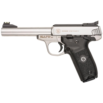 Picture of Smith & Wesson SW22 Victory Handgun .22 LR 10rd Magazines (2) 5.5" Barrel Silver with Black Grip USED 108490U