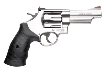 Picture of Smith & Wesson Model 629 N-Frame Frame 44 S&W Spl 44 Rem Mag 6rd 4.12" Stainless Steel Barrel, Stainless Cylinder, Steel Frame, Black Finger Groove Grip, Internal Lock Safety, Exposed Hammer 163603