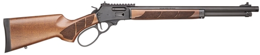 Picture of Smith & Wesson 1854, Lever Action Rifle, 45 Long Colt, 19.25" Threaded Barrel, 11/16-24 Thread Pitch, Black Armornite Finish, Walnut Stock, XS Ghost Ring Rear Sight, Gold Bead Front Sight, Cross Bolt Safety, 9 Rounds 13811 022188898576