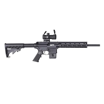 Picture of Smith & Wesson M&P15-22, Semi-automatic, AR, 22LR, 16.5" Non-Threaded Barrel, Black, Fixed Stock, 10Rd, 10" M&P Slim Handguard with Magpul M-LOK, MP100 4MOA Red/Green Dot Optic Included 12724