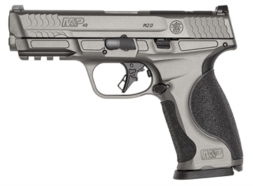 Picture of Smith & Wesson M&P M2.0 Metal, Semi-automatic, Striker Fired, Aluminum Frame Pistol, Full Size, 40 S&W, 4.22" Barrel, Cerakote Finish, Tungsten Gray, Fixed Sights, Optics Ready, 10 Rounds, 2 Magazines 14165