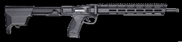 Picture of Smith & Wesson M&P FPC, Semi-automatic Folding Carbine, 9MM, 16.25" Threaded Barrel, 1/2x28, MLOK Handguard, Anodized Finish, Black, Flat Faced Trigger, Interchangeable Palmswell Panel, Fixed Stock Stores (2) Magazines, (2) 23 Round, (1) 17 Round Magazines 12575