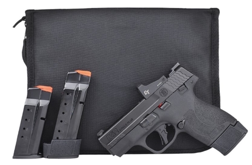Picture of Smith & Wesson M&P9 Shield Plus 9mm Luger 10+1/15+1 3.10" Stainless Black Armornite Barrel/Slide Black Slim Textured Grip 14398
