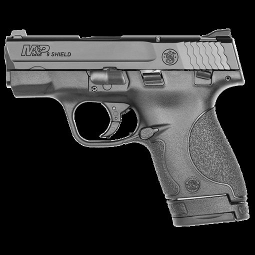 Picture of Smith & Wesson M&P Shield, California Compliant, Striker Fired, Semi-automatic, Polymer Frame Pistol, Manual Thumb Safety, Micro-Compact, 9MM, 3.1" Barrel, Armornite Finish, Black, 2 Magazines, (1) 7-Round and (1) 8-Round 187021