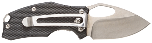 Picture of Smiths Products Lil Choncho 2.20" Folding Drop Point Plain Polished 400 SS Blade/Black G10 Handle Includes Pocket Clip 51119