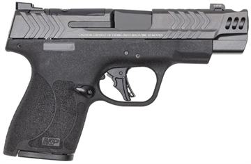 Picture of Smith & Wesson M&P9 Shield Plus, Performance Center, Striker Fired, Semi-automatic, Polymer Framed Pistol, Micro-Compact, 9MM, 4" Ported Barrel, Armornite Finish, Black, Front Night Sight, Blacked Out Rear Sight, Manual Safety, Optic Ready, 2 Magazines, 10 Rounds 14410