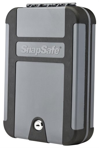 Picture of SnapSafe Treklite Lock Box, X-Large, 10" x 7" x 2", Black and Gray Finish, Key Lock, Cable Included 75212