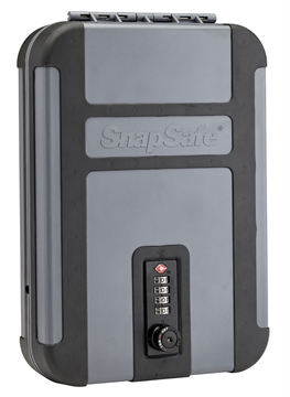 Picture of SnapSafe TrekLite Lock Box, X-Large, 10" x 7" x 2", Black and Gray Finish, TSA Combination Lock, Cable Included 75241