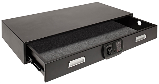 Picture of SnapSafe Specialty Safe Under Bed XXL Access Code/Key Entry Black 14 Gauge Steel 75400