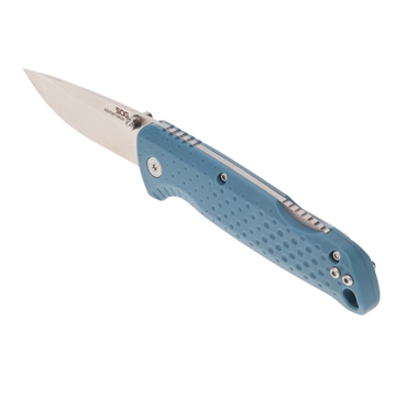 Picture of S.O.G Adventure LB 3.50" Folding Drop Point Plain Satin 5Cr13MoV SS Blade, Nordic Blue Textured GRN Handle SOG13110343