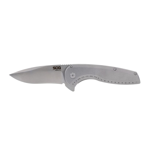 Picture of SOG SOG Aegis FLK 2.0 Frame Lock 14-41-03-43 Stonewashed Stainless Steel Pocket Knife SOG-14-41-03-43