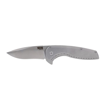 Picture of SOG SOG Aegis FLK 2.0 Frame Lock 14-41-03-43 Stonewashed Stainless Steel Pocket Knife SOG-14-41-03-43