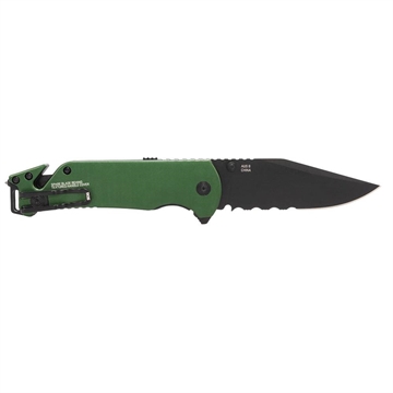 Picture of SOG Knives Escape 2.0 Folding Knife 3-2/5" Semi Serrated Clip Point Blade OD Green Blister    SOG-11-52-01-43
